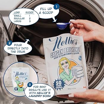 Nellie's Oxygen Brightener Powder Pouch, 50 Scoops : Amazon